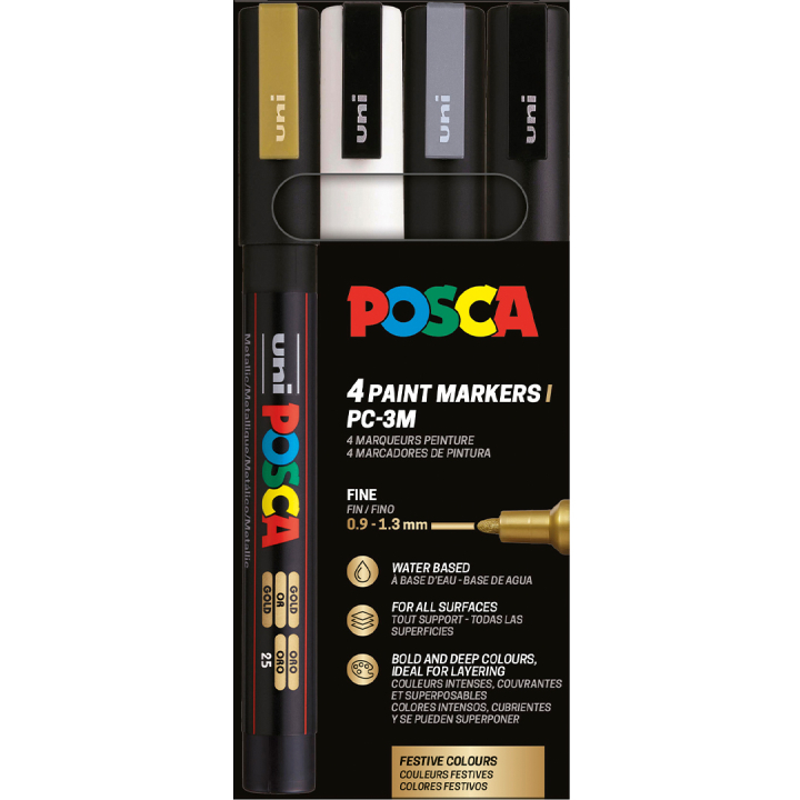 PC-3M Metallic - Set of 4 i gruppen Penner / Kunstnerpenner / Illustrasjonmarkers hos Pen Store (110421)