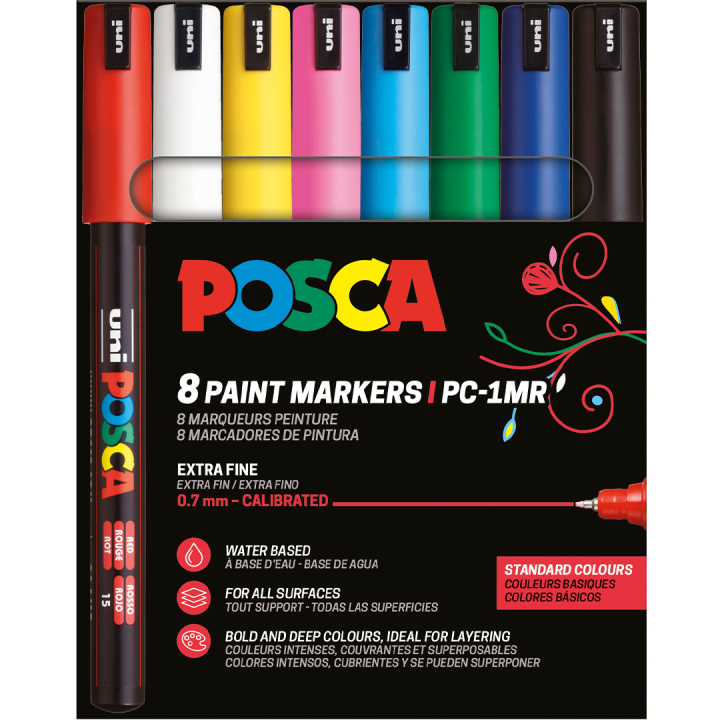 PC-1MR Standard Colours Set of 8 i gruppen Penner / Kunstnerpenner / Illustrasjonmarkers hos Pen Store (110433)