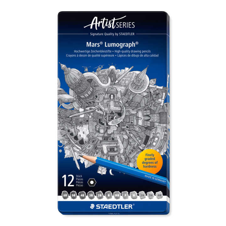Mars Lumograph 12-set Design i gruppen Kunstnermateriell / Kritt og blyanter / Grafitt og blyant hos Pen Store (110871)