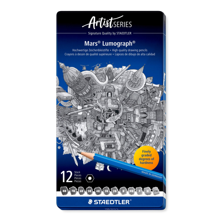 Mars Lumograph 12-set Sketching i gruppen Kunstnermateriell / Kritt og blyanter / Grafitt og blyant hos Pen Store (110872)