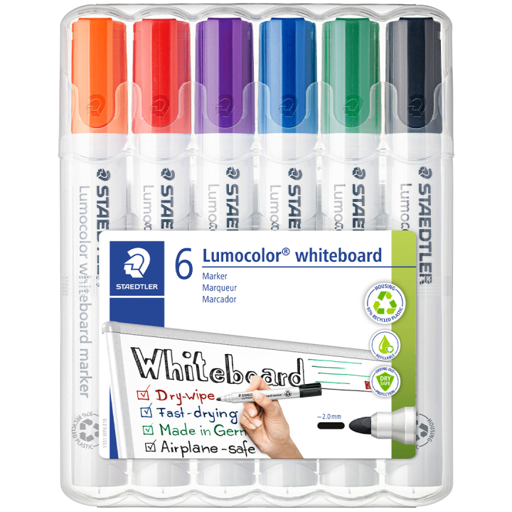 Lumocolor Whiteboard marker 6-pack 2 mm i gruppen Penner / Merking og kontor / Whiteboard tusjer hos Pen Store (111000)