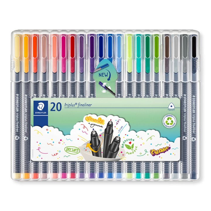 Triplus Fineliner 20-pakke i gruppen Penner / Kunstnerpenner / Tusjpenner hos Pen Store (111087)
