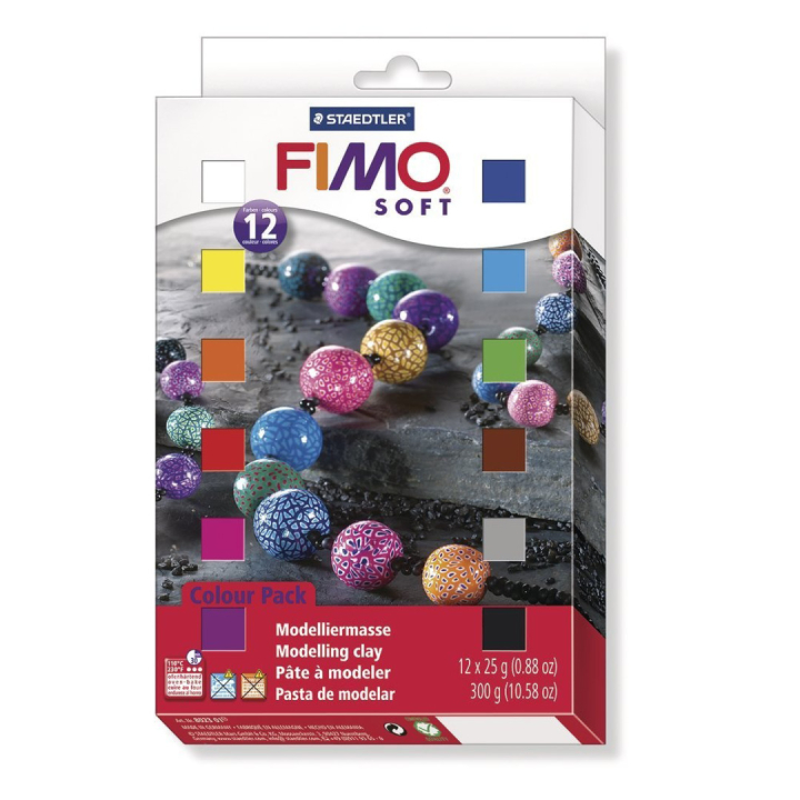 FIMO Soft 12-set i gruppen Hobby & Kreativitet / Skape / Modelleire / Ovnherdende leire hos Pen Store (111136)