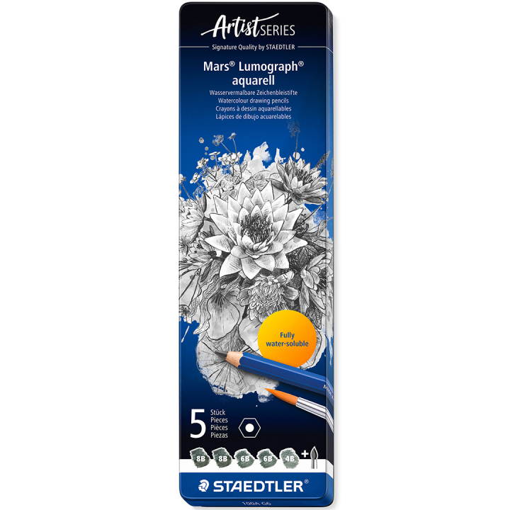 Mars Lumograph Aqua 5-pakke i gruppen Penner / Kunstnerpenner / Akvarellblyanter hos Pen Store (111230)