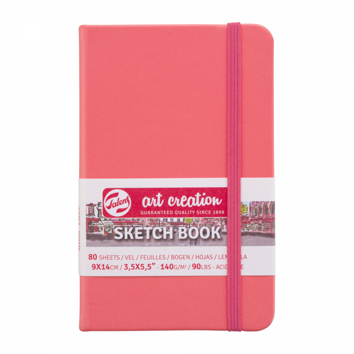 Art Creation Sketchbook Pocket Coral Red