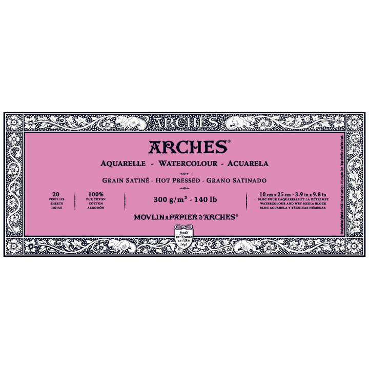 Akvarellblokk HP 300g 10x25cm i gruppen  Papir & Blokk / Artistblokk / Akvarellpapir hos Pen Store (112537)