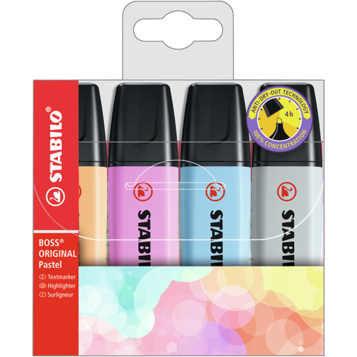 Boss Pastel No 3 4-pack i gruppen Penner / Merking og kontor / Markeringstusj hos Pen Store (125425)