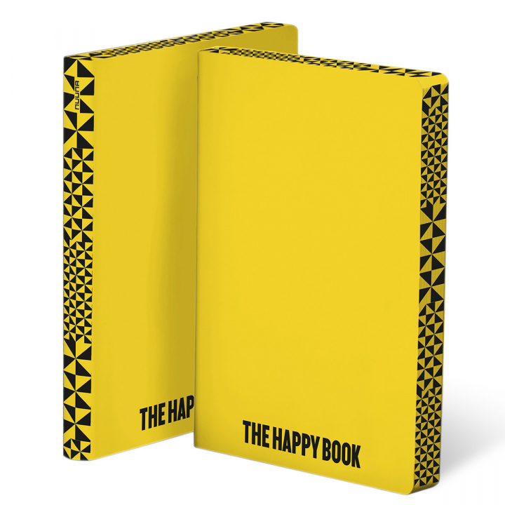 Notebook Graphic L - The Happy Book i gruppen  Papir & Blokk / Skrive og ta notater / Notatbøker hos Pen Store (125452)
