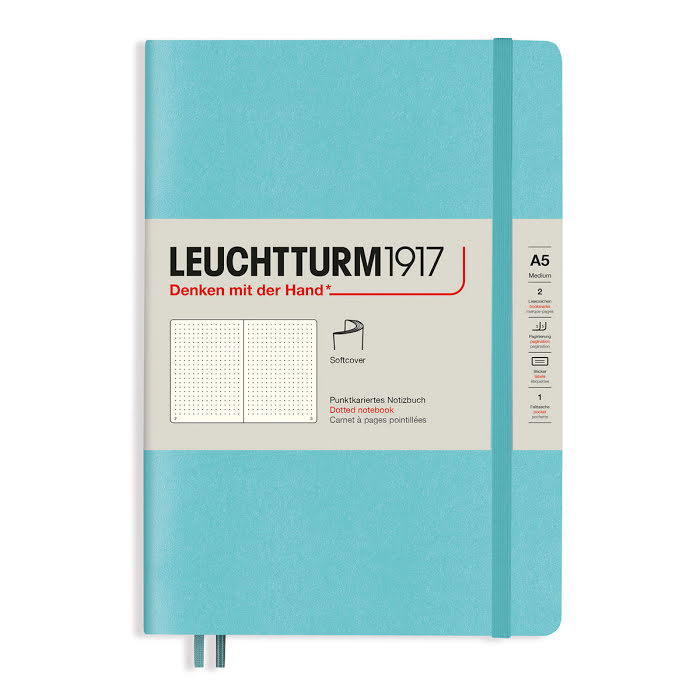 Notebook A5 Softcover Aquamarine i gruppen  Papir & Blokk / Skrive og ta notater / Notatbøker hos Pen Store (125471_r)
