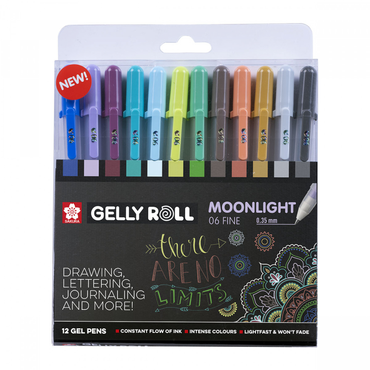 Unique Collection 12-pack Gelly Rolls Moonlight Univer i gruppen Penner / Skrive / Gelpenner hos Pen Store (125604)
