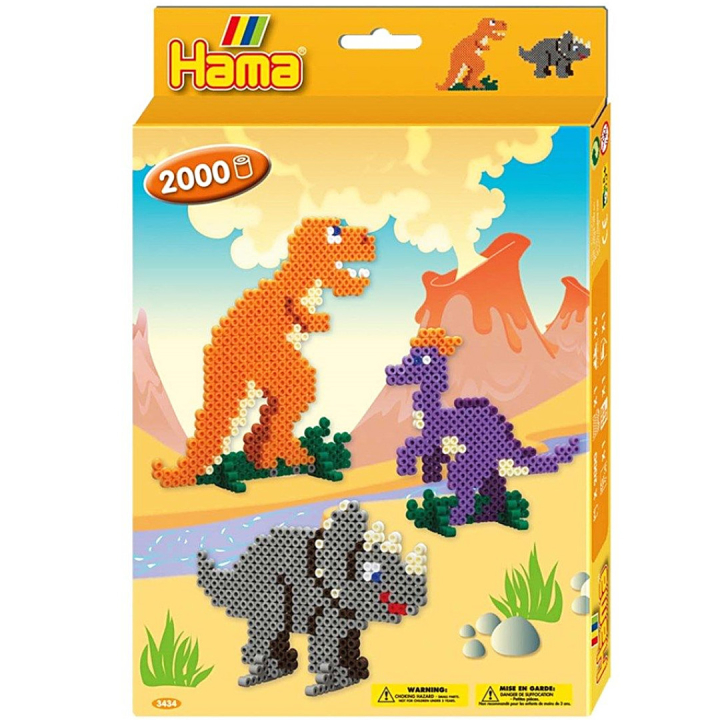 Midi Perler Dinosaurer 2000 stk i gruppen Kids / Kul og læring / Rørperler og perleplater / DIY-sett rørperler hos Pen Store (126148)