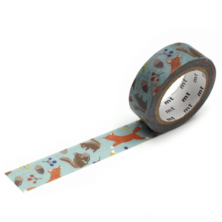 Washi-teip Fox & Squirrel i gruppen Hobby & Kreativitet / Hobbytilbehør / Washi Tape hos Pen Store (126395)