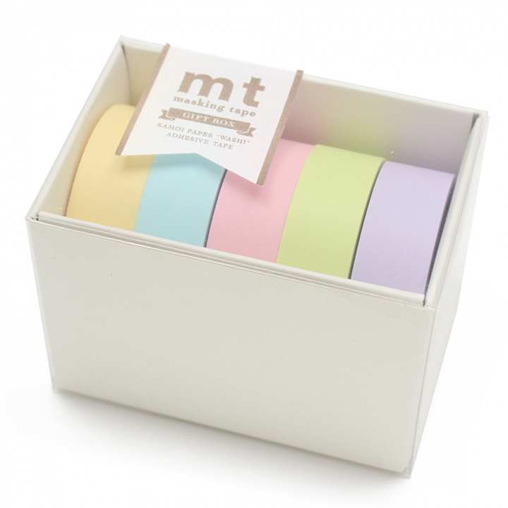 Washi- teip Gift Box Pastell i gruppen Hobby & Kreativitet / Hobbytilbehør / Washi Tape hos Pen Store (126397)