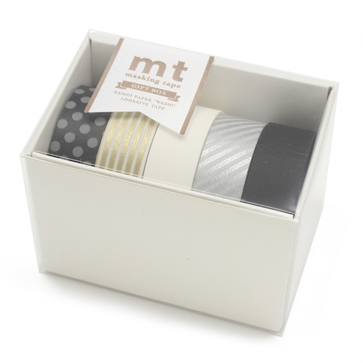 Washi- teip Gift Box Monotone i gruppen Hobby & Kreativitet / Hobbytilbehør / Washi Tape hos Pen Store (126398)