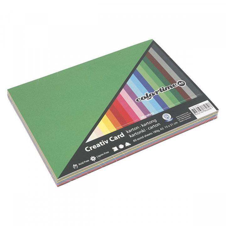 Farget papir basic A5 180g i gruppen Hobby & Kreativitet / Skape / Håndverk og DIY hos Pen Store (126471)