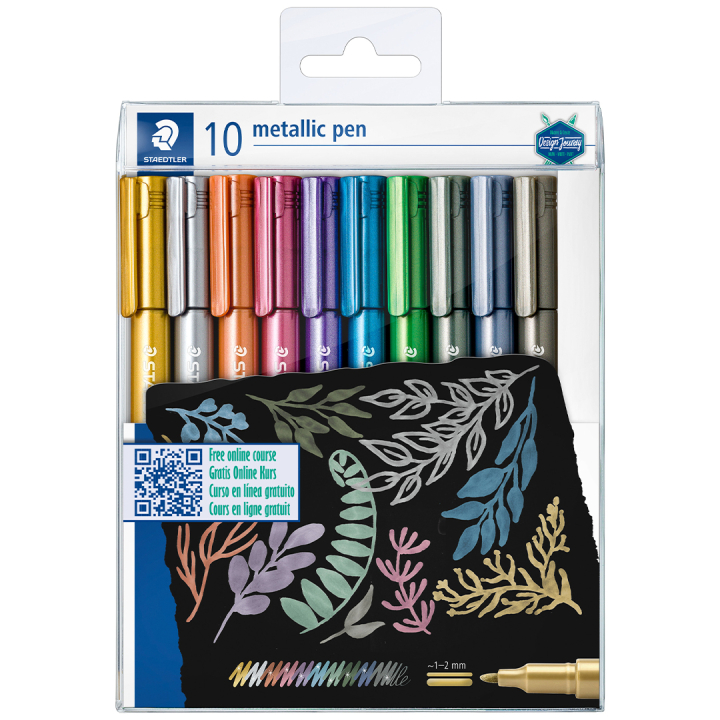 Metallic pen 10-pack i gruppen Penner / Kunstnerpenner / Tusjpenner hos Pen Store (126591)