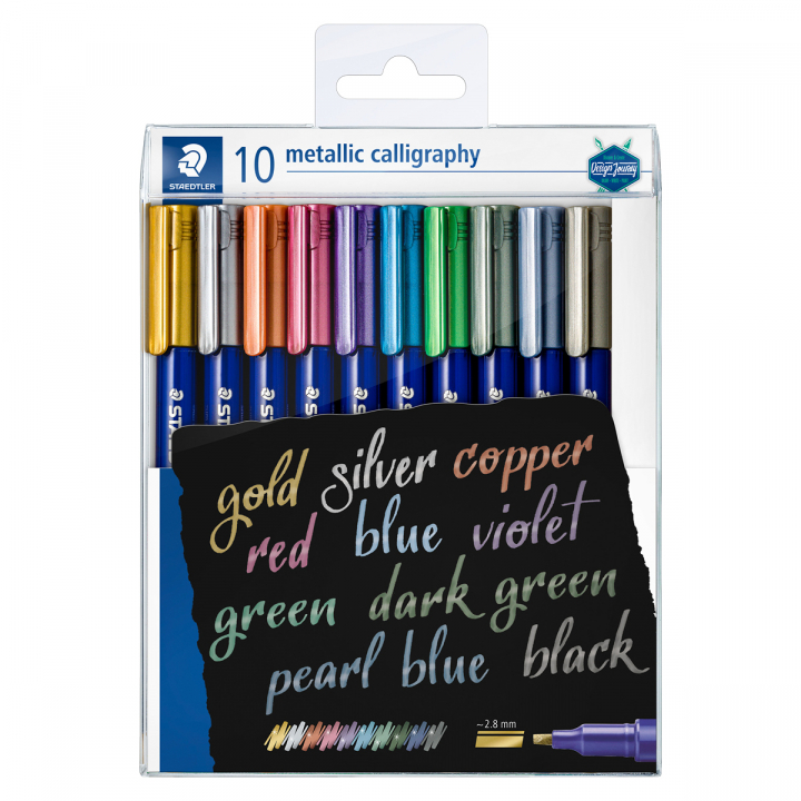 Kalligrafi set Metallic 10-pack i gruppen Hobby & Kreativitet / Kalligrafi / Kalligrafipenner hos Pen Store (126596)