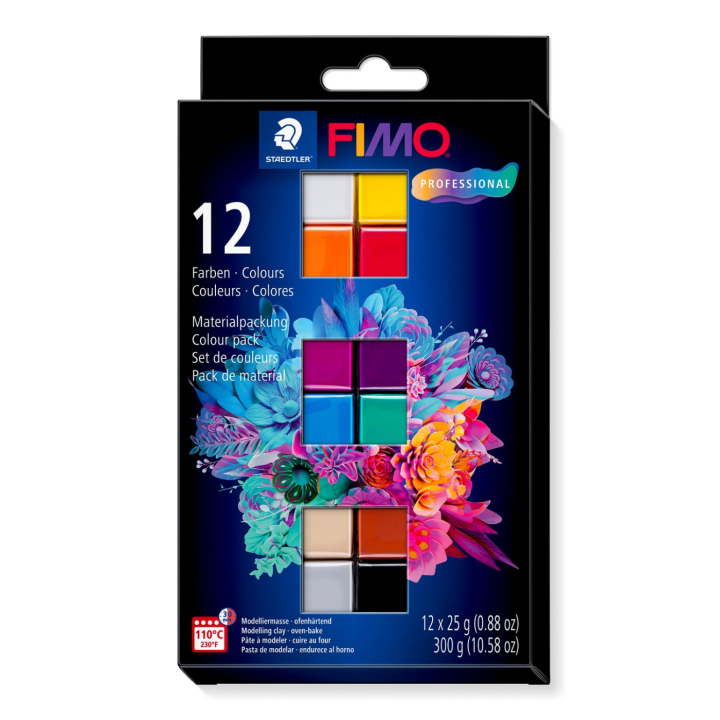 FIMO Professional Modelleringsler Basic colours 12-pack i gruppen Hobby & Kreativitet / Skape / Modelleire / Ovnherdende leire hos Pen Store (126646)
