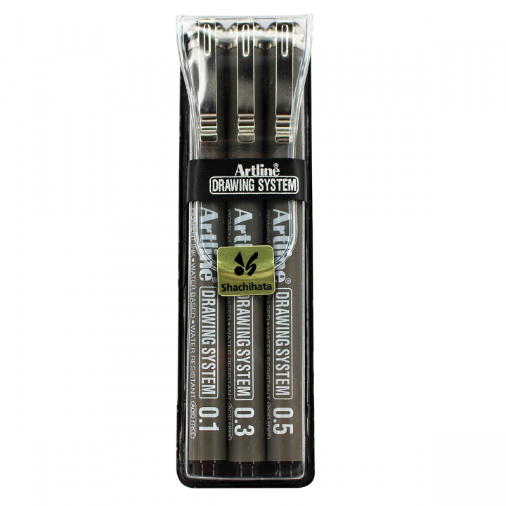 Fineliner Drawing System Black 3-pack i gruppen Penner / Skrive / Fineliners hos Pen Store (126754)