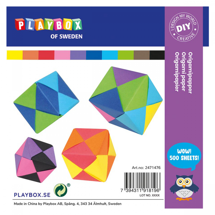 Origami papir 500 ark 70 g i gruppen Kids / Kul og læring / Papir og Tegneblokker hos Pen Store (126885)