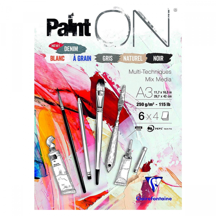 Paint'ON Multi-Techniques Assorted A3 i gruppen  Papir & Blokk / Artistblokk / Akrylblokk hos Pen Store (127414)