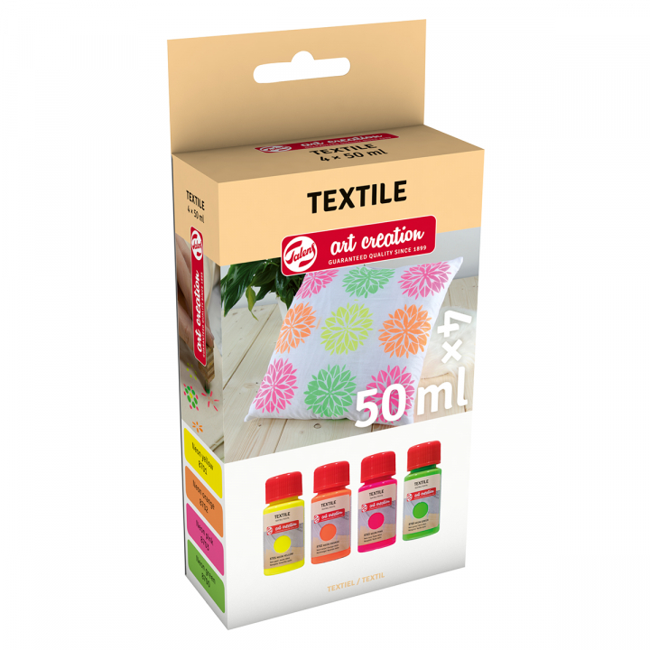 Tekstilfarge Set 4 x 50 ml Neon i gruppen Hobby & Kreativitet / Farger / Tekstilmaling og Tekstiltusjer hos Pen Store (127585)