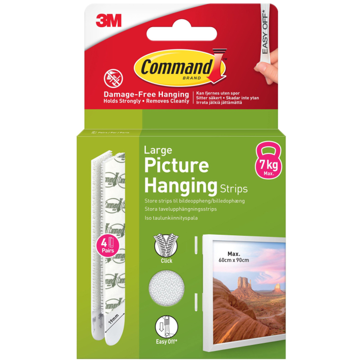 Command Strips for bildeoppheng Large i gruppen Hobby & Kreativitet / Organisere / Rammer / Bildeoppheng hos Pen Store (127889)