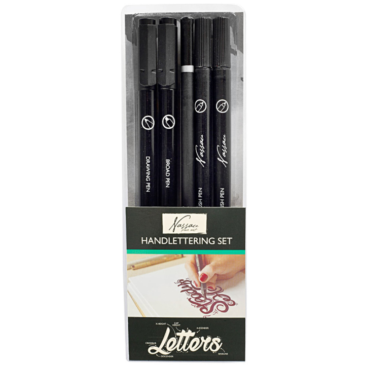 Hand lettering 5-sett i gruppen Hobby & Kreativitet / Kalligrafi / Lettering sett hos Pen Store (128520)
