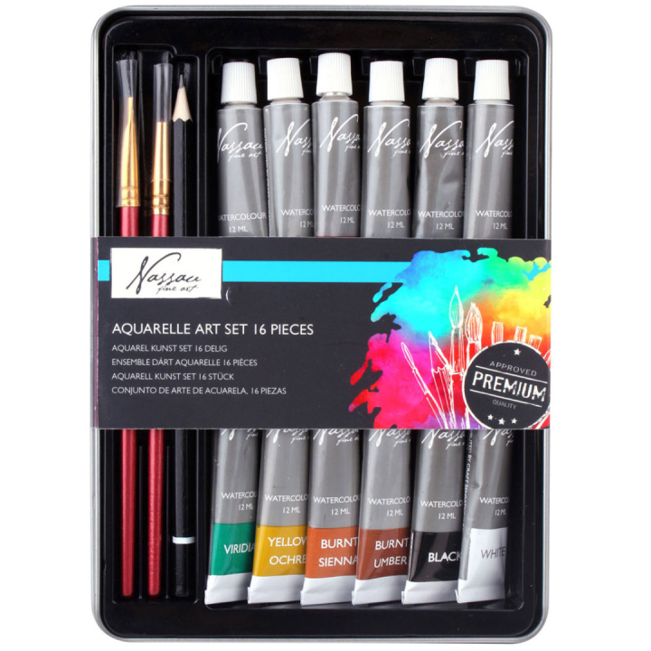 Akvarell-kitt 16-sett i gruppen Kunstnermateriell / Kunstnerfarge / Akvarellmaling / Akvarellmaling på tube hos Pen Store (128534)