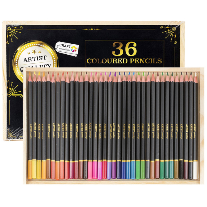 Fargeblyanter 36-sett Treskrin i gruppen Penner / Kunstnerpenner / Fargeblyanter hos Pen Store (128576)