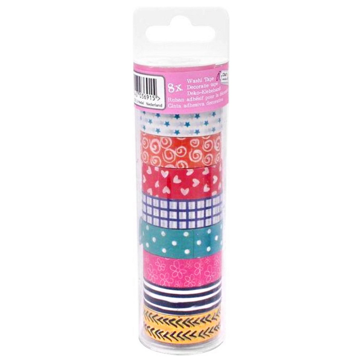 Washi-tape 8-pakke Patterns i gruppen Kids / Kul og læring / Tape for barn hos Pen Store (128581)