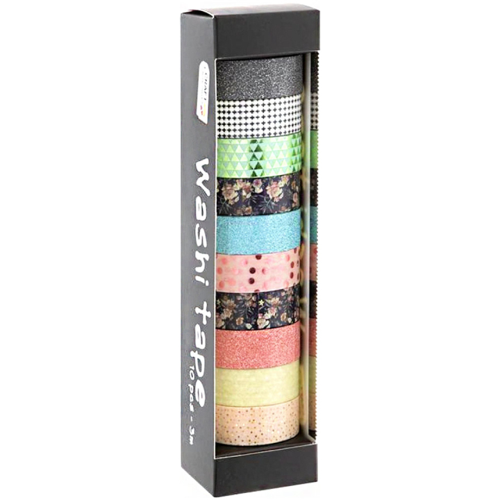 Washi-tape 10-pakke Foil & Glitter #1 i gruppen Kids / Kul og læring / Tape for barn hos Pen Store (128584)