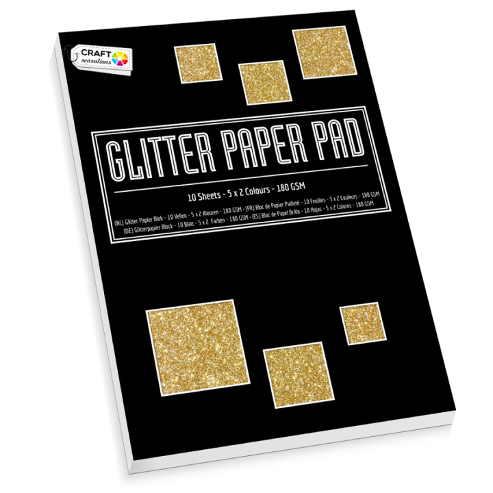 Glitterpapir A4 180g 10-pakke i gruppen Kids / Kul og læring / Papir og Tegneblokker / Glitterpapir hos Pen Store (128589)