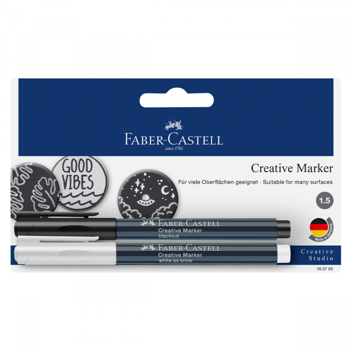 Creative Marker Set Svart/Hvit i gruppen Penner / Skrive / Fineliners hos Pen Store (128727)