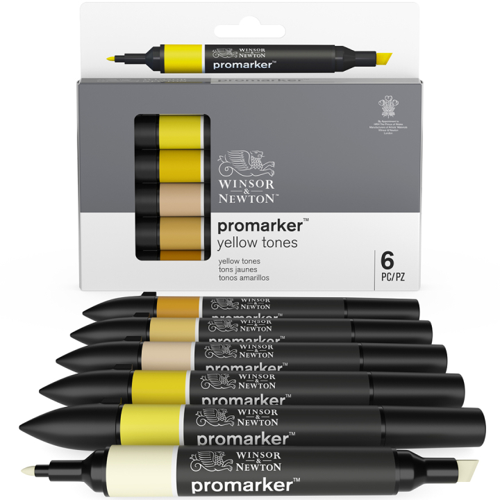 Promarker 6-sett Yellow tones i gruppen Penner / Kunstnerpenner / Illustrasjonmarkers hos Pen Store (128776)