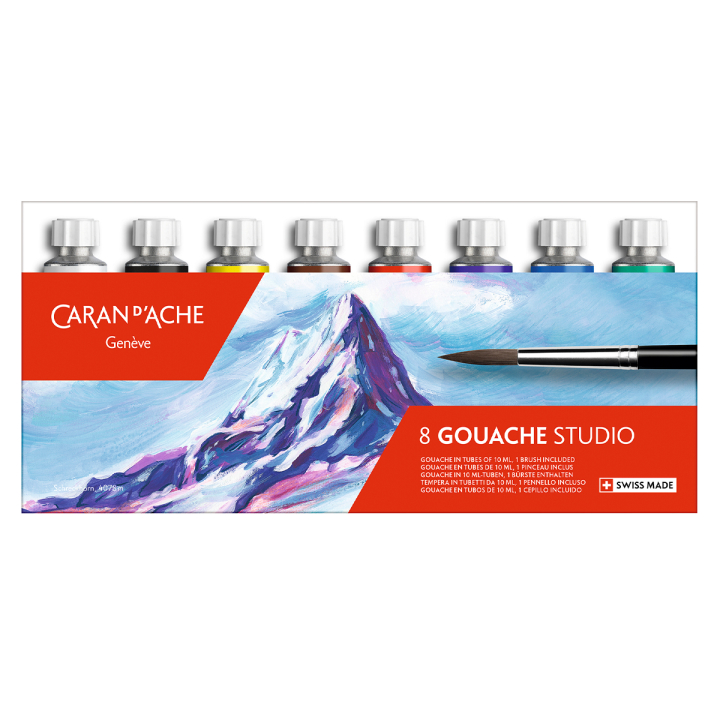 Gouache Studio 8x10 ml tuber i gruppen Kunstnermateriell / Kunstnerfarge / Gouache hos Pen Store (128908)