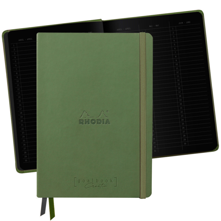 GoalBook Creation A5 Sage (Svart papir) i gruppen  Papir & Blokk / Skrive og ta notater / Notatbøker hos Pen Store (129309)