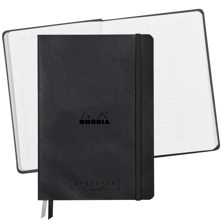 GoalBook Creation A5 Black (Hvitt papir) i gruppen  Papir & Blokk / Skrive og ta notater / Notatbøker hos Pen Store (129311)