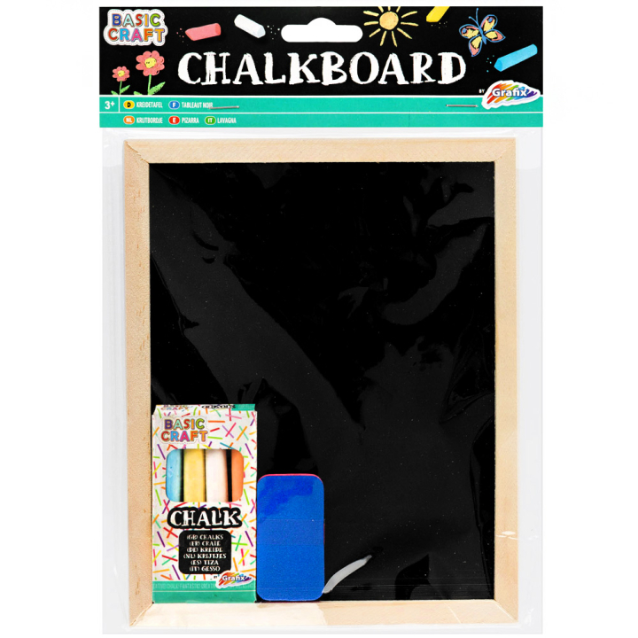 Chalkboard 20x16cm + tilbehør i gruppen Kids / Barnepenner / Kritt for barn hos Pen Store (129319)