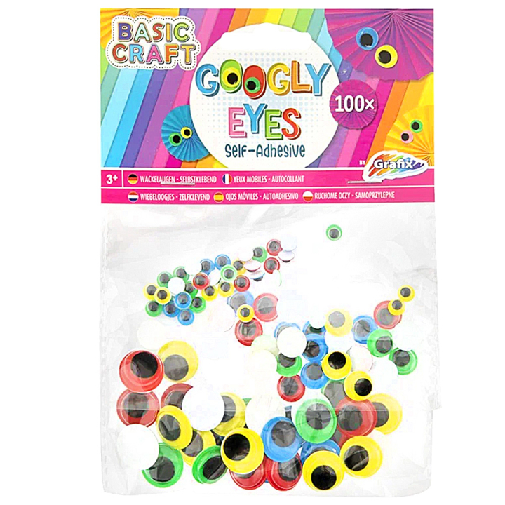 Bevegelige øyne Colour Mix 100-pakk selvklebende i gruppen Hobby & Kreativitet / Skape / Håndverk og DIY hos Pen Store (129322)