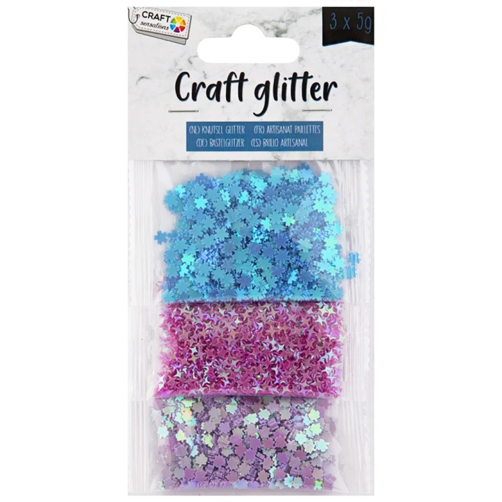 Glitterkonfetti 3 x 5g i gruppen Kids / Kul og læring / Glitter og paljetter  hos Pen Store (129402)