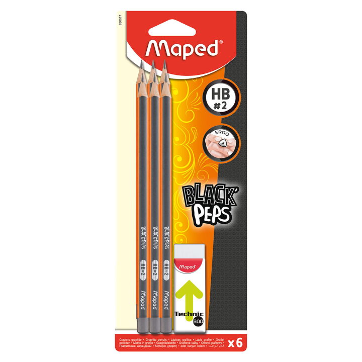 Blyanter HB 6-pakning i gruppen Kids / Barnepenner / Skrivepenner for barn hos Pen Store (129635)