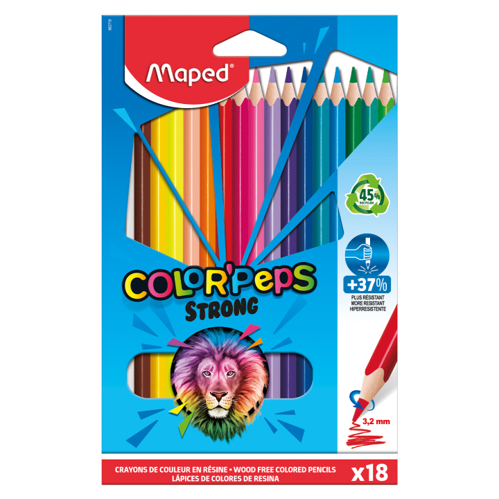 Fargeblyanter Color Peps Strong 18-pakning i gruppen Kids / Barnepenner / Fargeblyanter for barn hos Pen Store (129638)