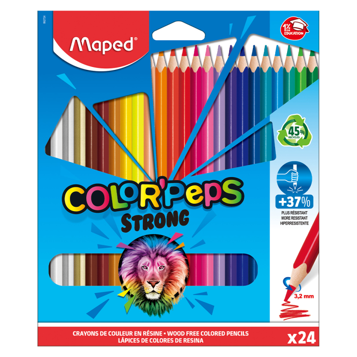 Fargeblyanter Color Peps Strong 24-pakning i gruppen Kids / Barnepenner / Fargeblyanter for barn hos Pen Store (129639)