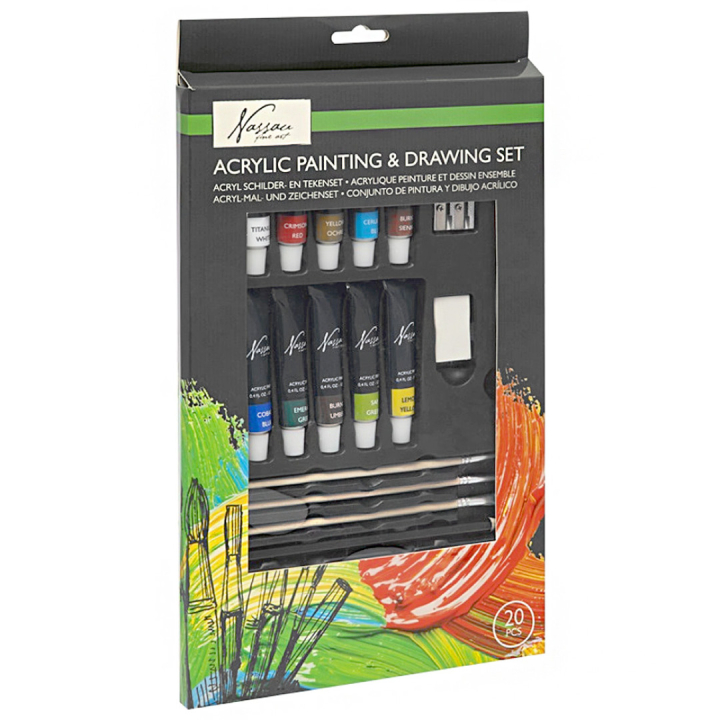 Akryl- & Skisse-sett i gruppen Kunstnermateriell / Kunstnerfarge / Akrylmaling hos Pen Store (129936)