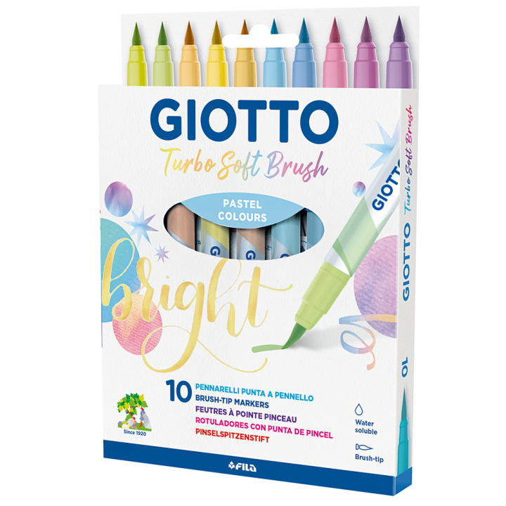 Turbo Soft Penselpenne Pastel 10-set i gruppen Kids / Barnepenner / Fargeblyanter for barn hos Pen Store (129957)