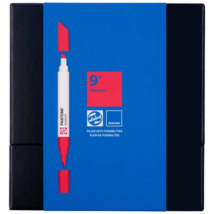 Marker 9-sett Primary i gruppen Penner / Kunstnerpenner / Illustrasjonmarkers hos Pen Store (130482)