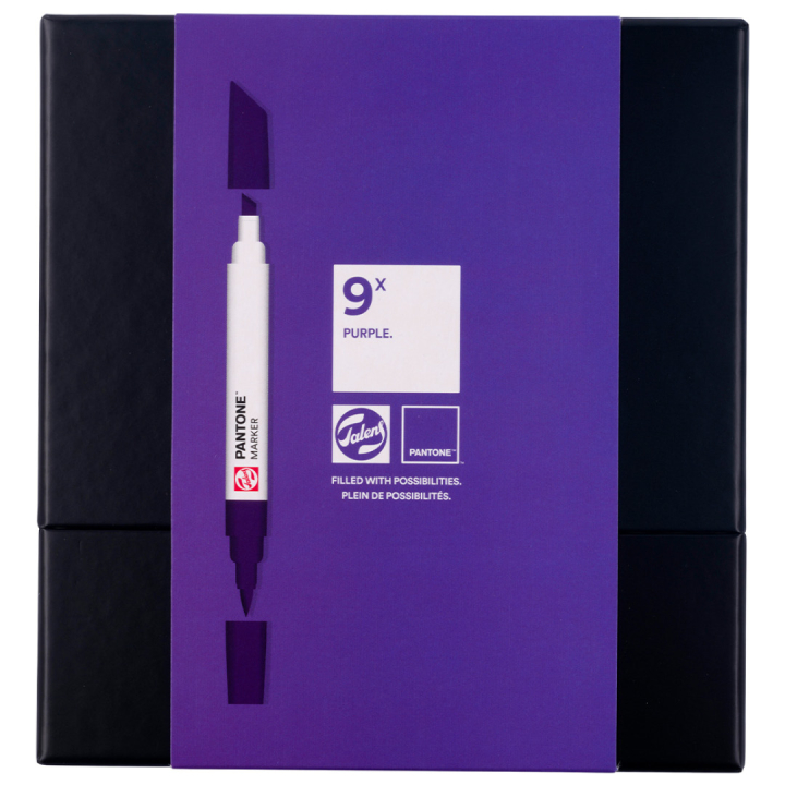 Marker 9-sett Purple i gruppen Penner / Kunstnerpenner / Illustrasjonmarkers hos Pen Store (130484)