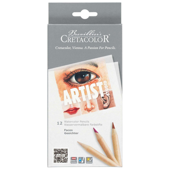 Artist Studio Akvarellblyanter Faces 12-pakke i gruppen Penner / Kunstnerpenner / Akvarellblyanter hos Pen Store (130578)