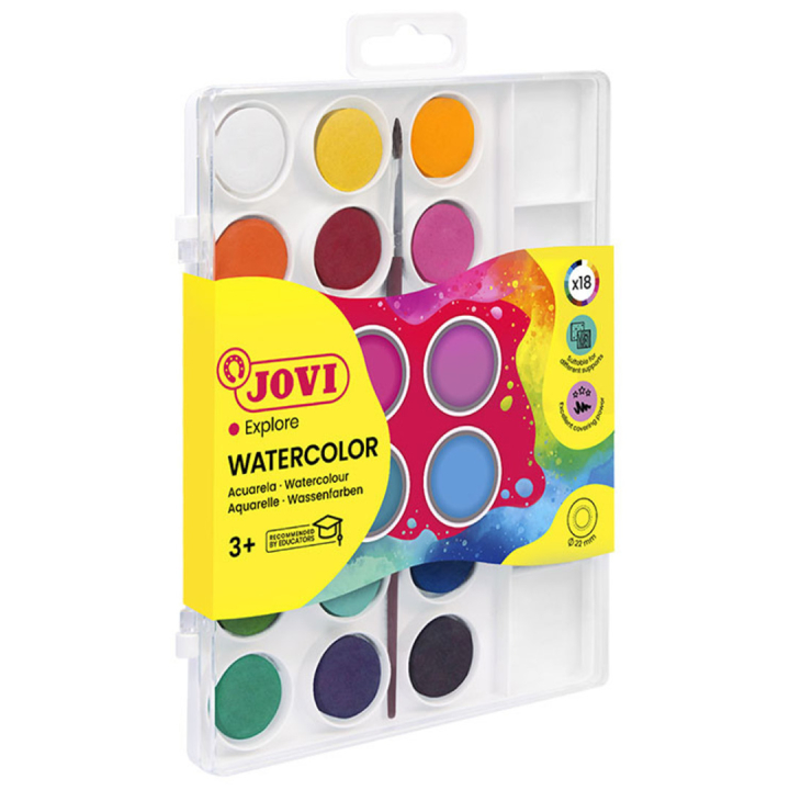 Akvarellfarger 18-sett i gruppen Kids / Barnehåndverk og maling / Maling for barn / Vannfarger for barn / Vannfarge hos Pen Store (130614)